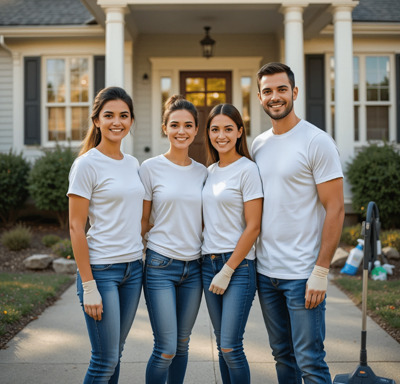 Move in and out cleaning—whales painting
