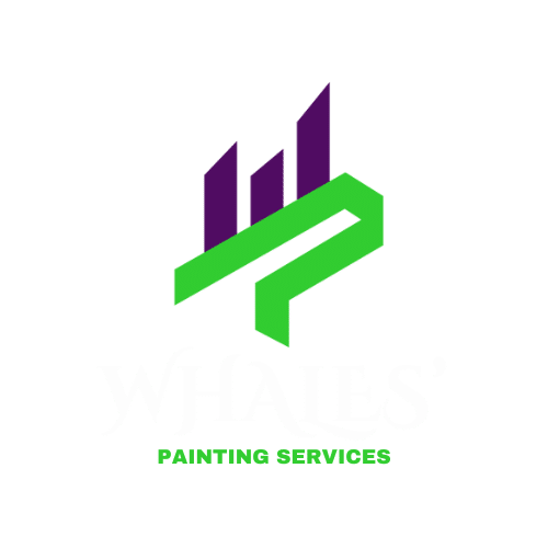 Whales Painting Services logo, your trusted choice for eco-friendly exterior painting